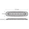 Lampa ostrzegawcza LED, prostokątna, 10/30V, pomarańczowa, 130x30x7 mm, 6 LED Kramp