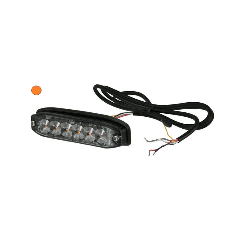 Lampa ostrzegawcza, bursztynowa, 6 LED, TA2