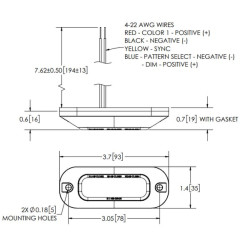 Lampa ostrzegawcza 3 LED 12/24V biała