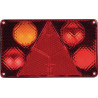 Lampa tylna zespolona, lewa, prostokątna, 12/24V pomarańczowa/czerwona, przykręcana Waś