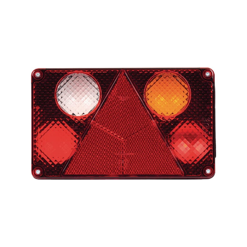Lampa tylna zespolona, prawa, 12/24V pomarańczowa/czerwona/przezroczysta, przykręcana Waś