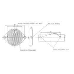 Odblask pomarańczowy fi85mm przykręcany Kramp 5907465120241