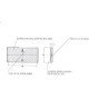 Odblask czerwony prostokątny 51x105mm przyklejany Kramp 5907465120517