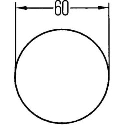 Odblask pomarańczowy fi60mm Hella 6416386943185