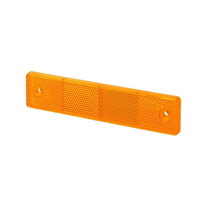 Odblask pomarańczowy prostokątny 40x180mm z otworami Hella 4082300196771