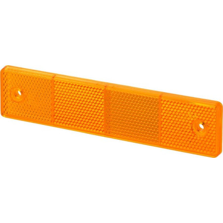Odblask pomarańczowy prostokątny 40x180mm z otworami Hella 4082300196771