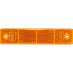 Odblask pomarańczowy prostokątny 40x180mm z otworami Hella 4082300196771