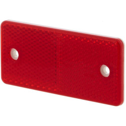 Odblask czerwony prostokątny 44x94mm z otworami Hella 4082300171600