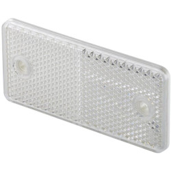 Odblask biały prostokątny 44x94mm z otworami Hella 4082300171365