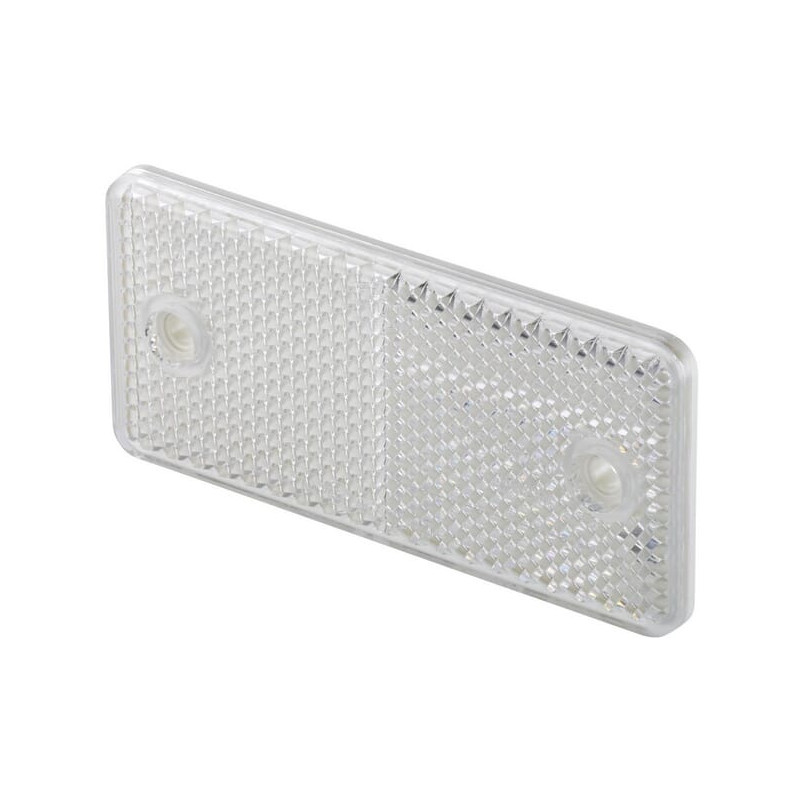 Odblask biały prostokątny 44x94mm z otworami Hella 4082300171365
