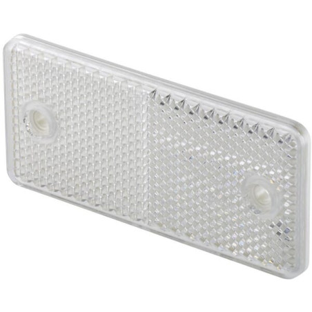 Odblask biały prostokątny 44x94mm z otworami Hella 4082300171365
