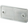 Odblask biały prostokątny 44x94mm z otworami Hella 4082300171365