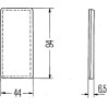 Odblask biały prostokątny 44x94mm Hella 4082300196894