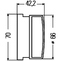 Odblask czerwony fi6066/70mm przykręcany M4x12 Hella