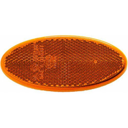 Odblask pomarańczowy owalny 45x101,6mm przyklejany Hella 4082300185843