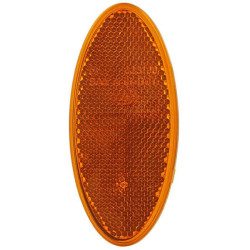 Odblask pomarańczowy owalny 45x101,6mm przyklejany Hella 4082300185843