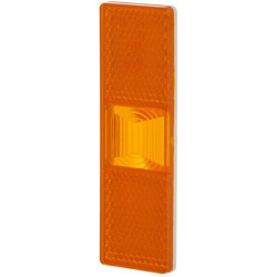 Odblask pomarańczowy prostokątny 70x130mm Hella