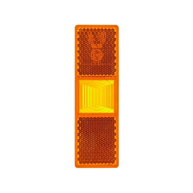 Odblask pomarańczowy prostokątny 70x130mm Hella
