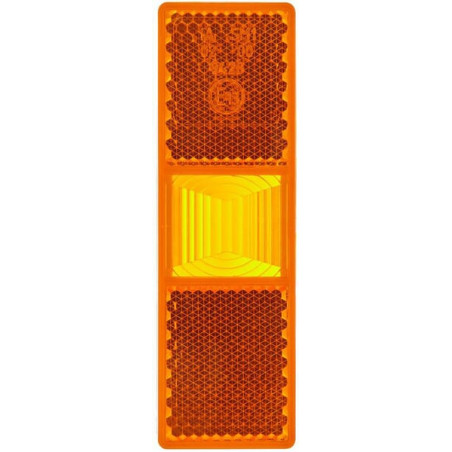 Odblask pomarańczowy prostokątny 70x130mm Hella