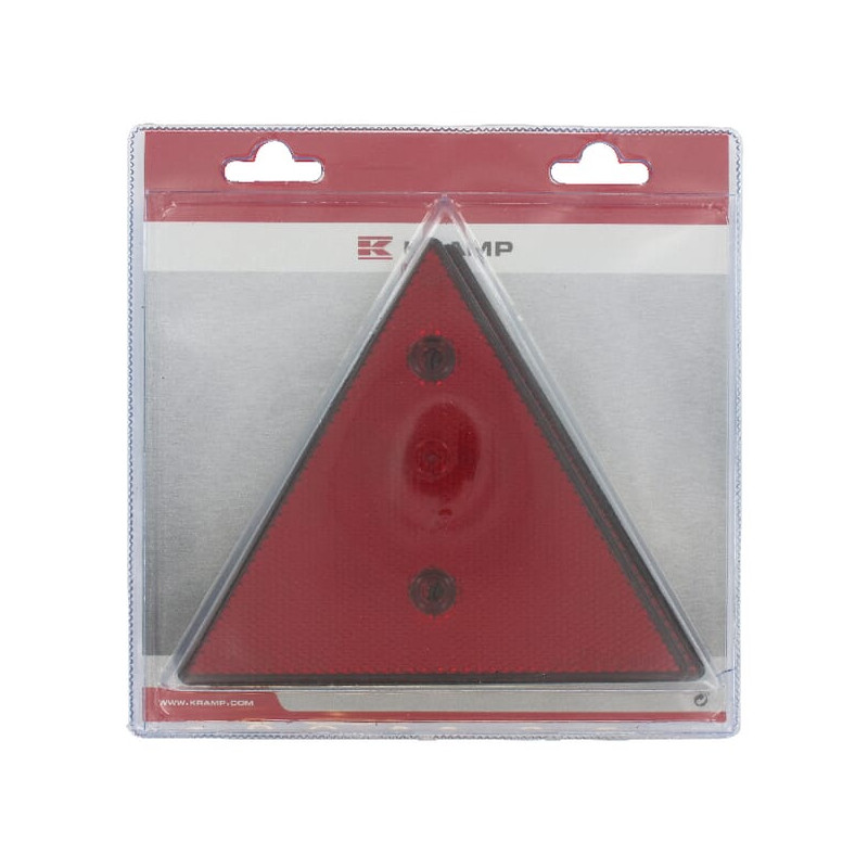Odblask czerwony trójkątny 190/190mm Kramp 8716106125883