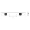 Belka z lampami 1000mm LED galwanizowane, kabel 12 m Kramp 8719607110174