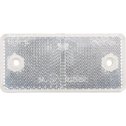 Odblask biały prostokątny 44x94mm z otworami Kramp 8719607096348