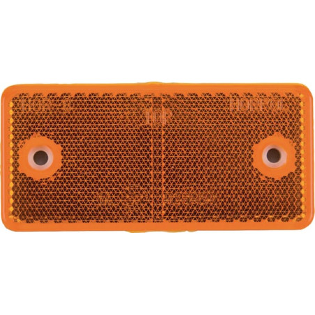 Odblask pomarańczowy prostokątny 44x94mm z otworami Kramp 8719607096331