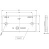 Odblask czerwony prostokątny 44x94mm z otworami Kramp 8719607096324