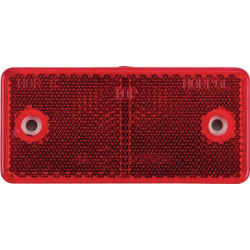 Odblask czerwony prostokątny 44x94mm z otworami Kramp 8719607096324