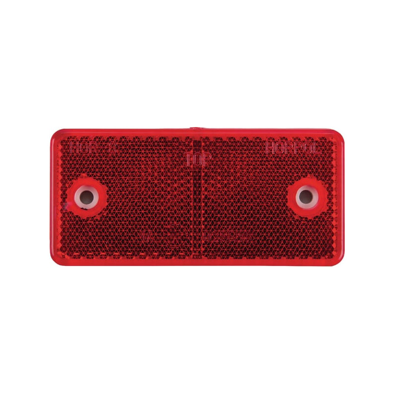 Odblask czerwony prostokątny 44x94mm z otworami Kramp 8719607096324