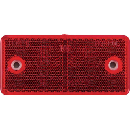 Odblask czerwony prostokątny 44x94mm z otworami Kramp 8719607096324