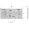 Odblask biały prostokątny 44x94mm przyklejany Kramp 8719607096317
