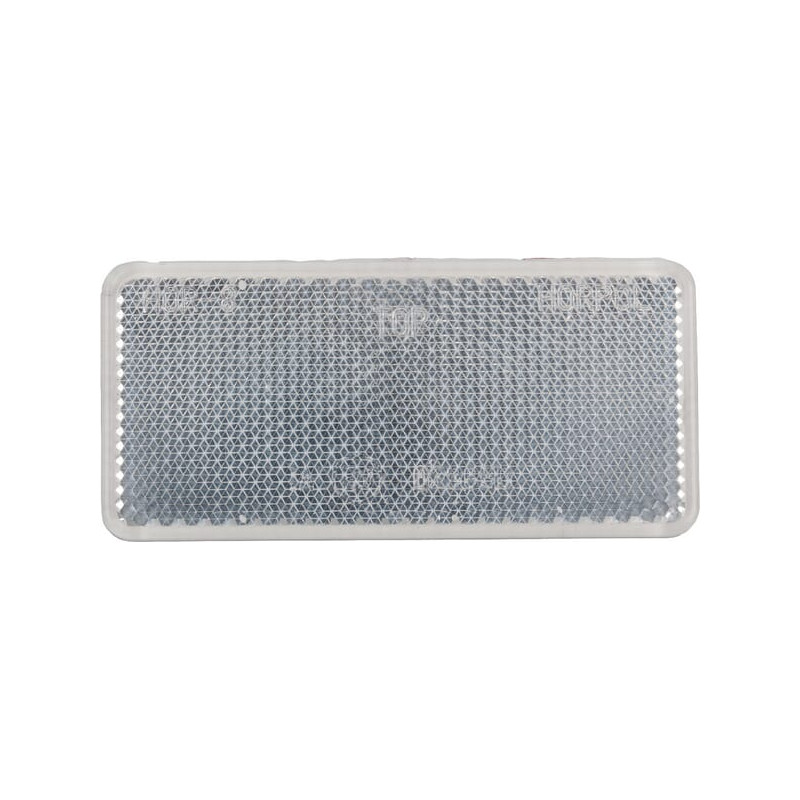 Odblask biały prostokątny 44x94mm przyklejany Kramp 8719607096317