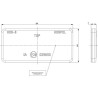 Odblask pomarańczowy prostokątny 44x94mm przyklejany Kramp 8719607096300