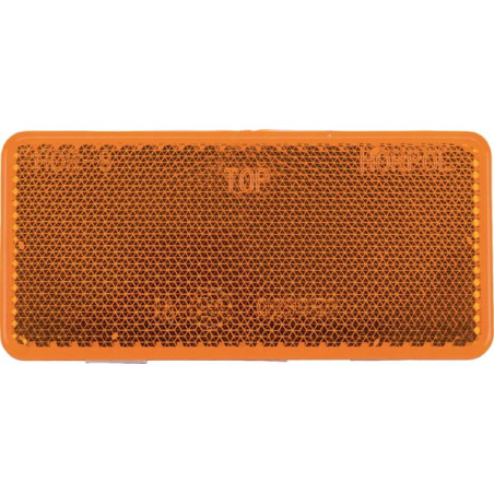 Odblask pomarańczowy prostokątny 44x94mm przyklejany Kramp 8719607096300