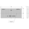 Odblask czerwony prostokątny 44x94mm przyklejany Kramp 8719607096294