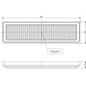 Odblask pomarańczowy prostokątny 20x69mm przyklejany Kramp 8719607096270