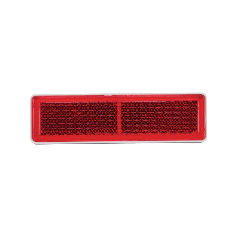 Odblask czerwony prostokątny 20x69mm przyklejany Kramp 8719607096263