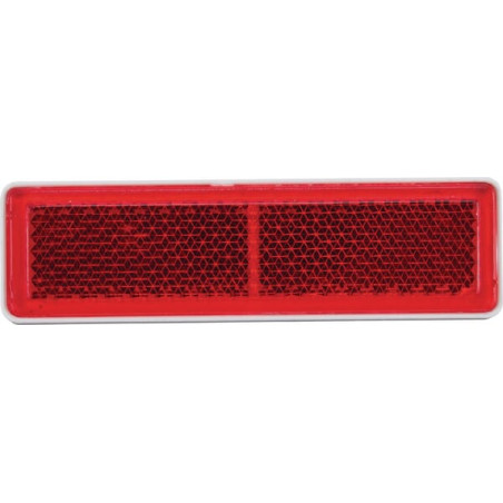 Odblask czerwony prostokątny 20x69mm przyklejany Kramp 8719607096263