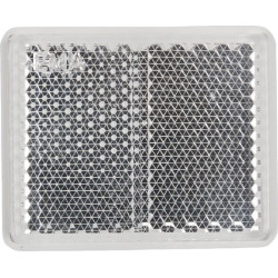 Odblask biały prostokątny 39x40mm przyklejany Kramp 8719607096256