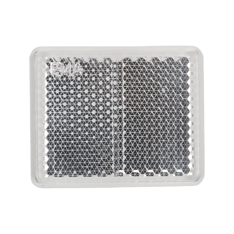 Odblask biały prostokątny 39x40mm przyklejany Kramp 8719607096256