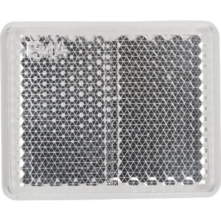 Odblask biały prostokątny 39x40mm przyklejany Kramp 8719607096256