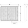 Odblask pomarańczowy prostokątny 39x48mm przyklejany Kramp 8719607096249