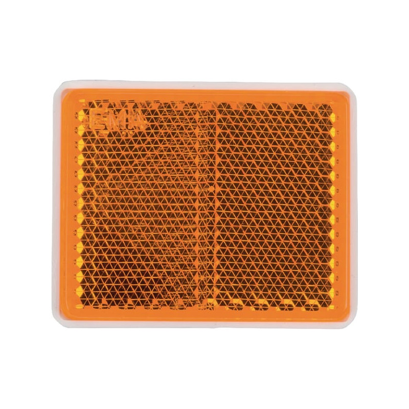 Odblask pomarańczowy prostokątny 39x48mm przyklejany Kramp 8719607096249