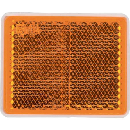 Odblask pomarańczowy prostokątny 39x48mm przyklejany Kramp 8719607096249