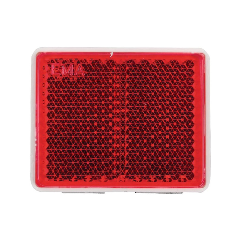 Odblask czerwony prostokątny 39x40mm przyklejany Kramp 8719607096232