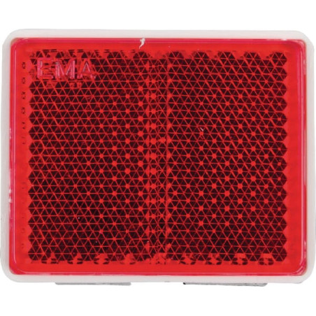 Odblask czerwony prostokątny 39x40mm przyklejany Kramp 8719607096232