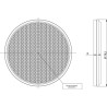 Odblask czerwony fi75mm przyklejany Kramp 8719607096119