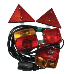 Zestaw lamp, tylnych na magnes z trójkątem odblaskowym i światłem przeciwmgielnym przewód 7.5 m