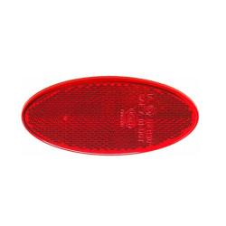 Odblask czerwony owalny przyklejany, czerwony 101.6 x 45 mm